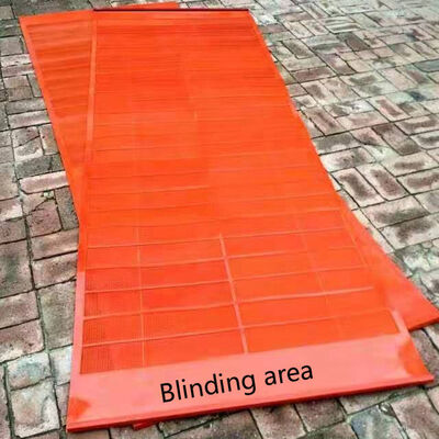 Red PU Screen Mat 5.0mm Mesh for Coarse Aggregate 1040x700mm