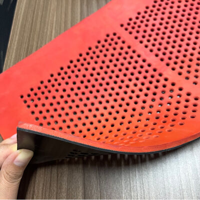 1.25m Width Wear-Resistant Imported Rubber Screen Panel with 4-12mm Round Holes