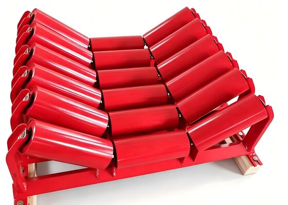 Conveyor Return Idler Roller Rubber Disc Design Anti Build Up Mining Application