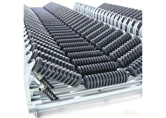 Mining Conveyor Roller Orange Coated Steel Tube Long Service Life Industrial Use