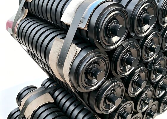 Self Aligning Conveyor Roller Mining Belt Tracking Heavy Duty Conveyor Component