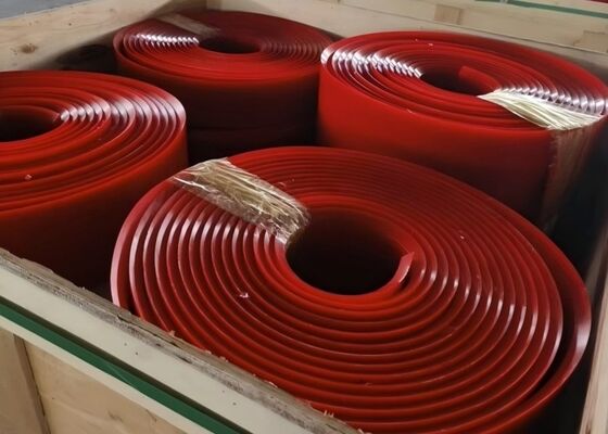 Urethane Conveyor Belt Skirting Roll 15 Meter Length Mining Conveyor Accessories