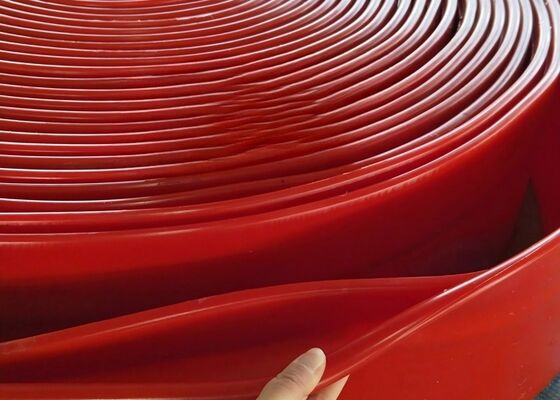 Polyurethane Conveyor Belt Skirting Red Color High Elasticity Mining Belt System
