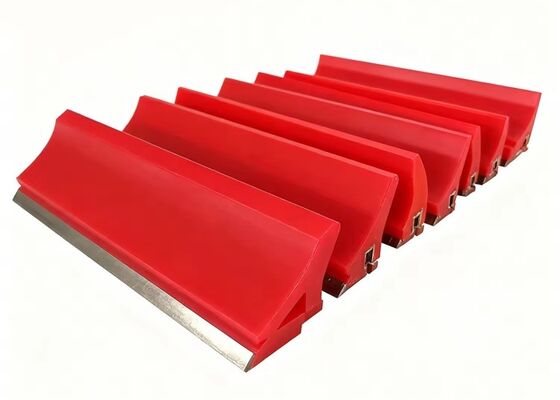 Heavy Duty PU Belt Cleaner Mining Conveyor High Wear Resistance Yellow Blade System