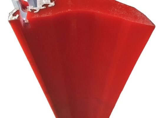 Polyurethane Conveyor Belt Scraper Red Blade Impact Resistant Mining Wear Part