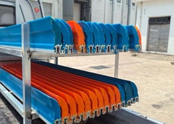 Polyurethane Conveyor Scraper with Alloy Steel Holder High Efficiency Belt Cleaning