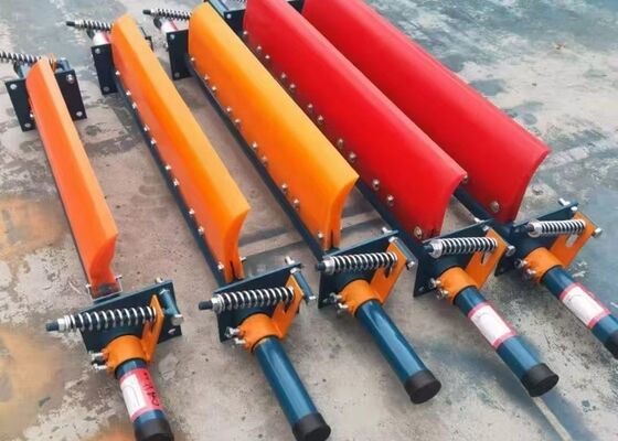 Polyurethane Conveyor Scraper with Alloy Steel Holder High Efficiency Belt Cleaning
