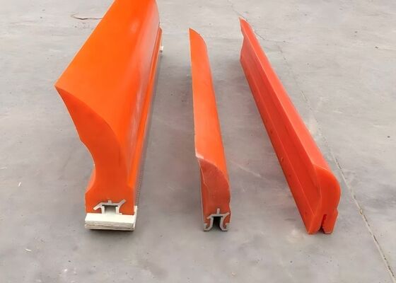 Polyurethane Conveyor Scraper with Alloy Steel Holder High Efficiency Belt Cleaning