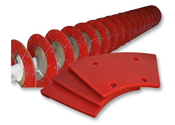 Spiral Classifier Polyurethane Shoes Red Long Service Life Mineral Beneficiation Wear Parts