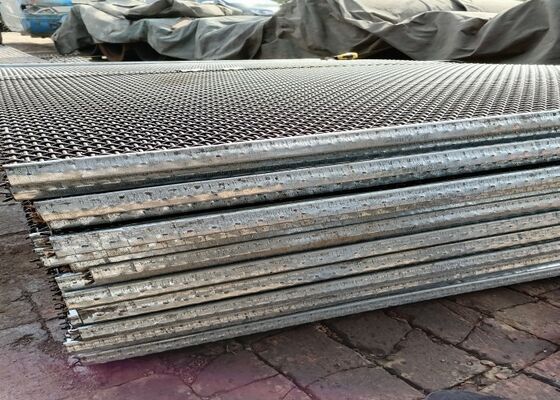 Long Service Life High Manganese Steel Vibrating Screen Mesh for Stone Crushing Plants