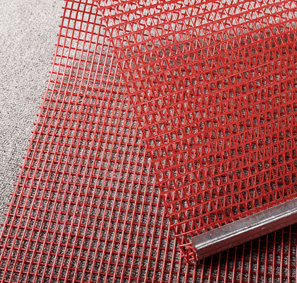 Red Color Lightweight Tensioned Hook Polyurethane Screen Mesh with No Blind for Mining