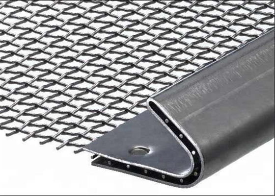Steel woven wire mesh with high tensile strength, abrasion resistance, and various weaving types for mining