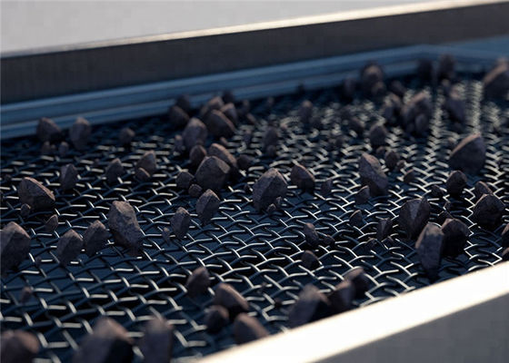 Steel woven wire mesh with high tensile strength, abrasion resistance, and various weaving types for mining