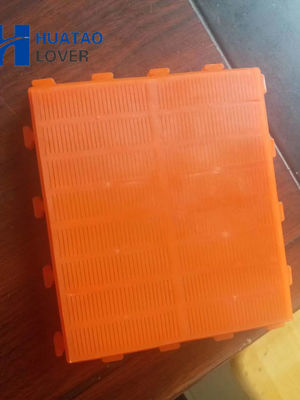 Orange MDI and TDI 0.125mm Aperture PU Dewatering Screen Mesh with Steel Frame and Self-Relieving Apertures