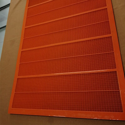 Painel de Tela de PU Laranja 0.5mm Malha 1040x700mm para Peneiramento Úmido com Alta Resistência ao Desgaste