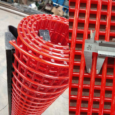 Ecrã Tuflex de aço de 2,5 mm de grau industrial revestido com PU em 1x6 mm de tamanho de temperatura