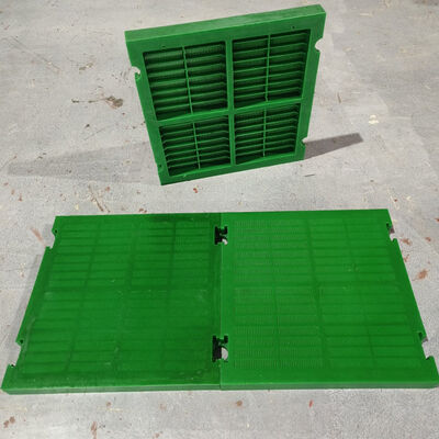 Painel de Tela de Poliuretano Industrial com Alta Resistência ao Desgaste, Design Anti-Entupimento e Aberturas Personalizáveis para Desaguamento de Minério
