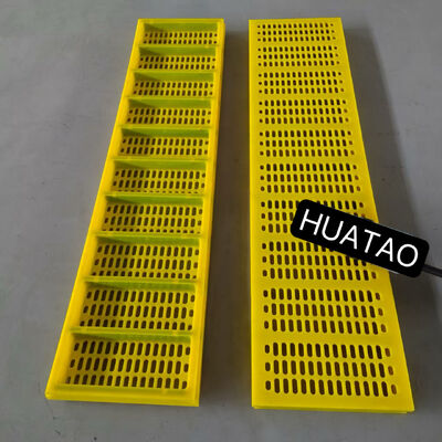 Slot 0.3x12 Polyurethane Screen Mesh com estrutura de aço para alta resistência ao desgaste na extração de calcário