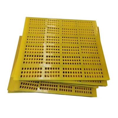 30 mm espessura Polyurethane Tensious Screen Mat com alta resistência ao desgaste e furos de auto-limpeza para classificação de minério de mineração