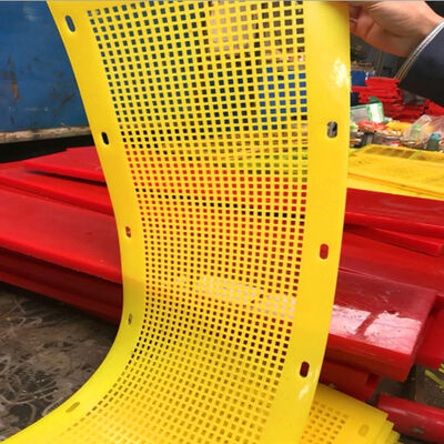 Painel de Tela de Flip-Flop de Poliuretano com Furos de 4mm e Espessura de 7mm para Peneiramento de Material Pegajoso Anti-Entupimento