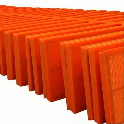 Tapete de tela de poliuretano de cor verde de 30 mm com furos autolimpadores para filtragem de grafite de mineração