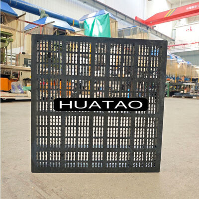 25*6mm Painel de malha de peneira de borracha de desgaste elevado com estrutura de aço para telas vibratórias modulares