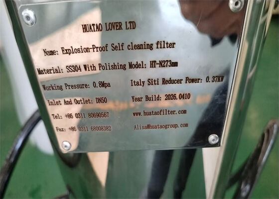 Alojamento de filtro de autolimpeza do raspador interno automático SS304 para a indústria alimentar