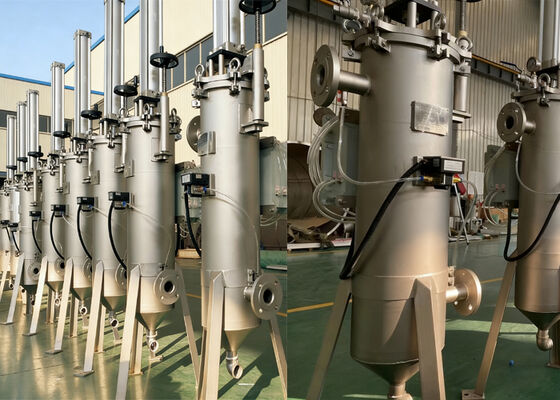Filtro autolimpante automático de aço inoxidável para produtos viscosos