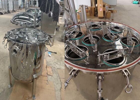 Sistema de filtro de saco múltiplo 4 sacos para revestimento industrial de tinta de impressão