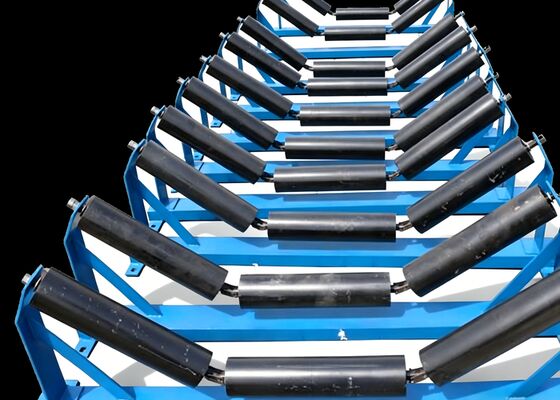 Transportador de minério de rolos HDPE Shell de aço inoxidável sistema de transporte de ambiente úmido
