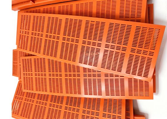 Painel de tela de PU modular com fixação de pinos e mangas para pedreira