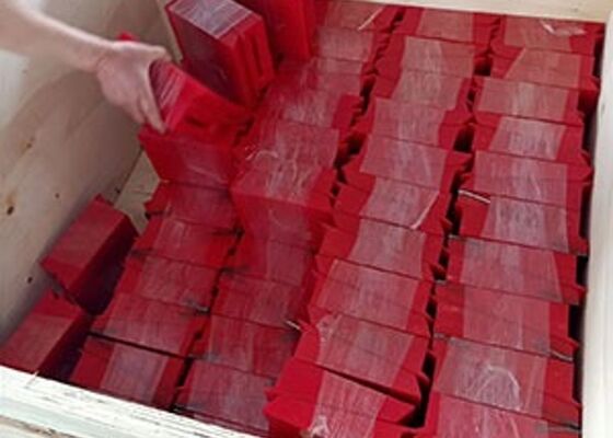 Cinturão transportador de poliuretano raspador Red Blade Impact Resistente Mineração desgaste parte