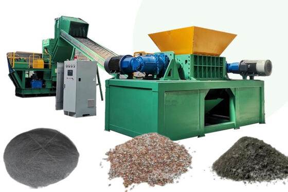 Triturador de eixo duplo industrial 60kW para reciclagem de tambores de plástico