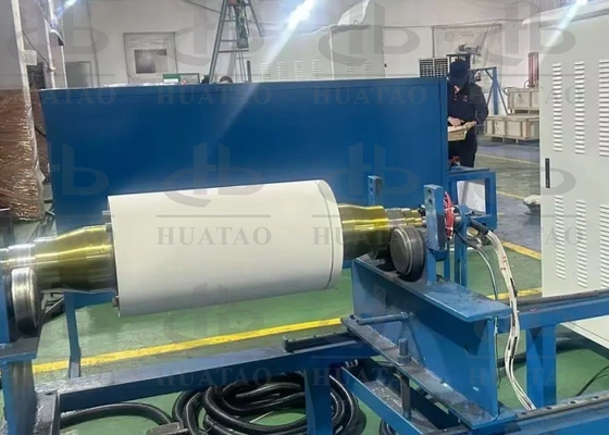 Rolo de aquecimento por indução de temperatura constante com detecção inteligente para filmes extensíveis e trabalhos de laminação solar