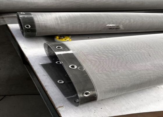 Ecrã de substituição Rotex 304 de aço inoxidável preto PU-stripe compatível com alimentos