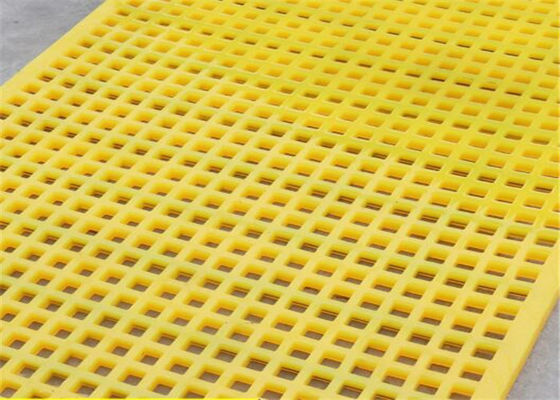 Malha de tela de poliuretano modular de vários tamanhos de painel com estrutura de aço embutida para lavagem de carvão