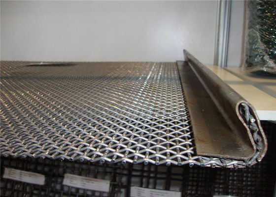 Ecrã de arame galvanizado ou pintado com tecido simples para rede de tela de mineração quadrada, retangular e longa