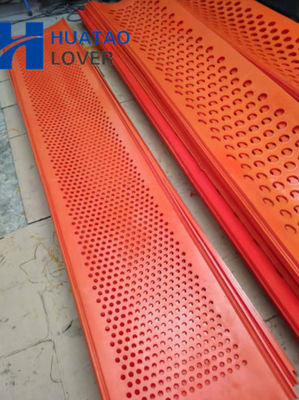 305mm Largura Quadrado Buraco Vermelho Cor Polyurethane Flip Flop Screen Mesh para filtragem de carvão