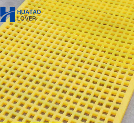 Ecrãs vibratórias Painel de ecrã PU com material de poliuretano e quadro de aço incorporado para processamento de minerais Com aberturas autolimpadoras e amplo alcance de 5-50 mm