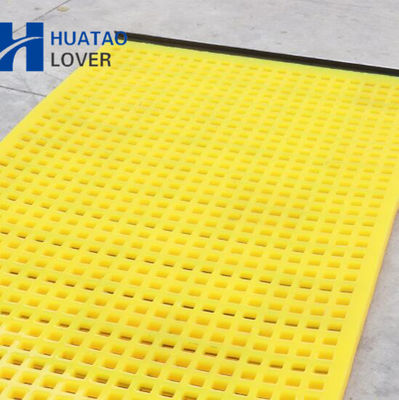 40 mm espessura abertura quadrada Polyurethane Screen Mat com estrutura de aço incorporada para mineração