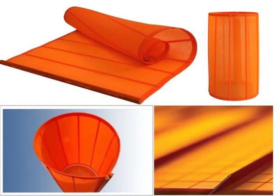1040mm x 700mm Polyurethane Screen Mesh com 0.075mm - 1.5mm Largura do buraco e Cor Vermelha para Vibrating Screen Cloth